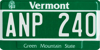 VT license plate ANP240