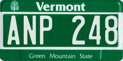 VT license plate ANP248