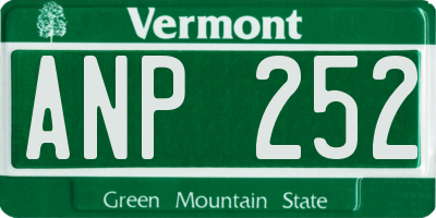 VT license plate ANP252