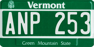 VT license plate ANP253