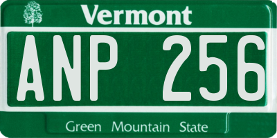 VT license plate ANP256