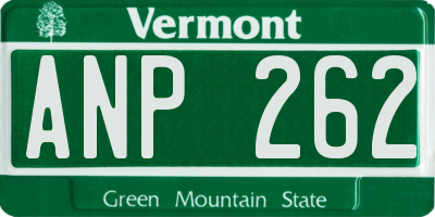 VT license plate ANP262