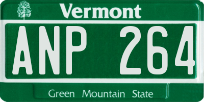 VT license plate ANP264