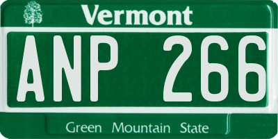 VT license plate ANP266