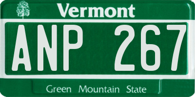 VT license plate ANP267