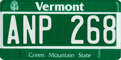 VT license plate ANP268