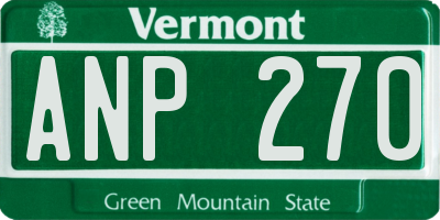 VT license plate ANP270
