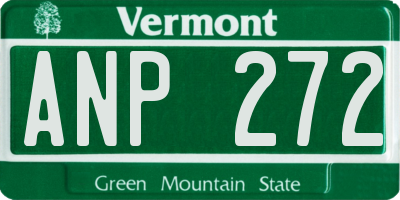 VT license plate ANP272