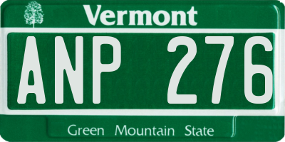 VT license plate ANP276