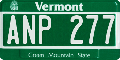 VT license plate ANP277