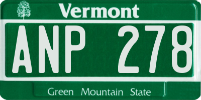 VT license plate ANP278