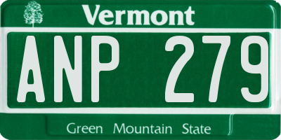 VT license plate ANP279