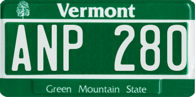 VT license plate ANP280