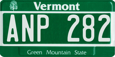 VT license plate ANP282