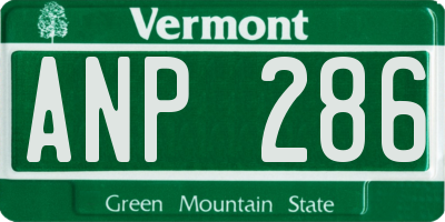 VT license plate ANP286