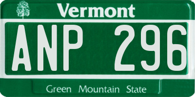VT license plate ANP296