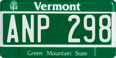 VT license plate ANP298
