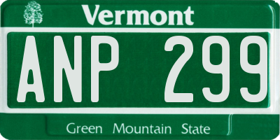 VT license plate ANP299