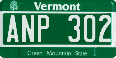 VT license plate ANP302