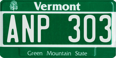VT license plate ANP303