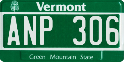 VT license plate ANP306