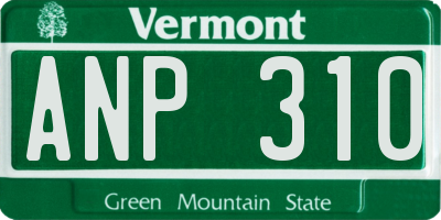 VT license plate ANP310