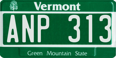 VT license plate ANP313