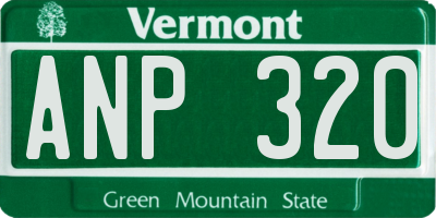 VT license plate ANP320