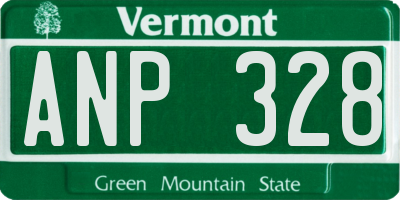 VT license plate ANP328