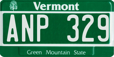 VT license plate ANP329