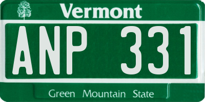VT license plate ANP331