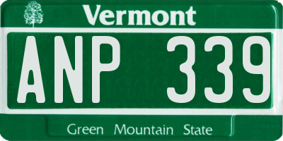 VT license plate ANP339