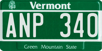 VT license plate ANP340
