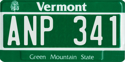 VT license plate ANP341