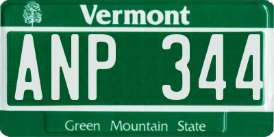 VT license plate ANP344