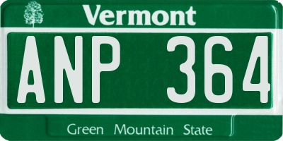 VT license plate ANP364