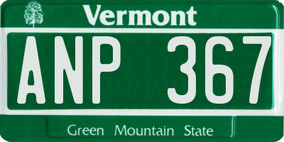 VT license plate ANP367