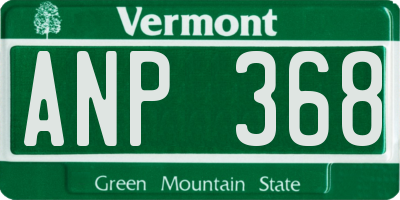 VT license plate ANP368