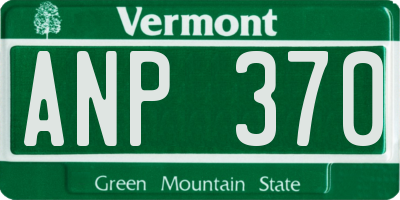 VT license plate ANP370