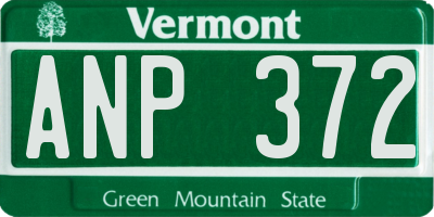 VT license plate ANP372