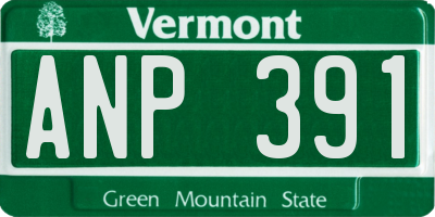 VT license plate ANP391