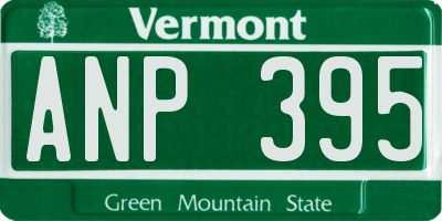 VT license plate ANP395