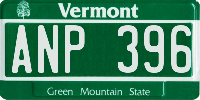 VT license plate ANP396