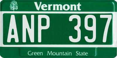 VT license plate ANP397