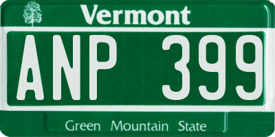 VT license plate ANP399