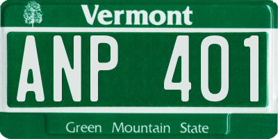 VT license plate ANP401
