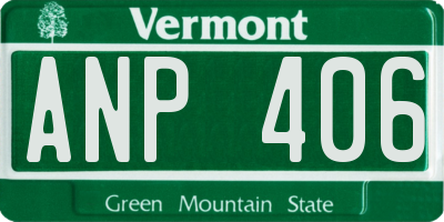 VT license plate ANP406