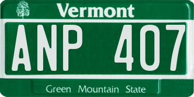 VT license plate ANP407