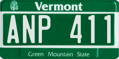 VT license plate ANP411