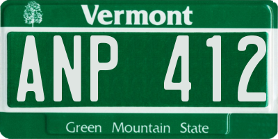 VT license plate ANP412